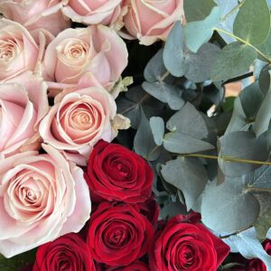Mixed Luxury Blush and Classic Red Roses